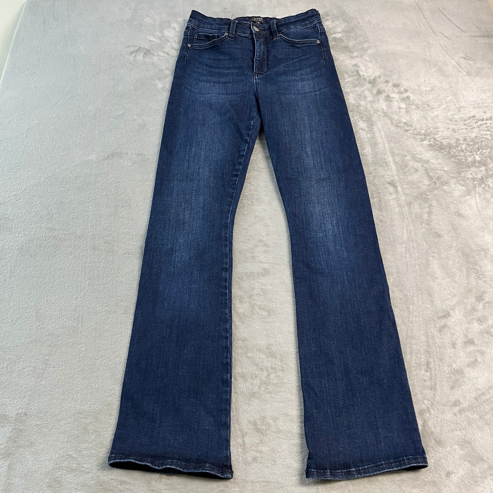 NYDJ Slim Bootcut Jeans Dark Wash Blue Denim Womens 2 (26x32) Boho Casual